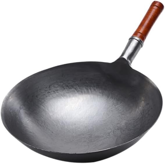 鉄製 中華鍋 木製ハンドル フライ返し付き 鉄製 中華鍋 木製ハンドル フライ返し付き 鉄製 中華鍋 木製ハンドル