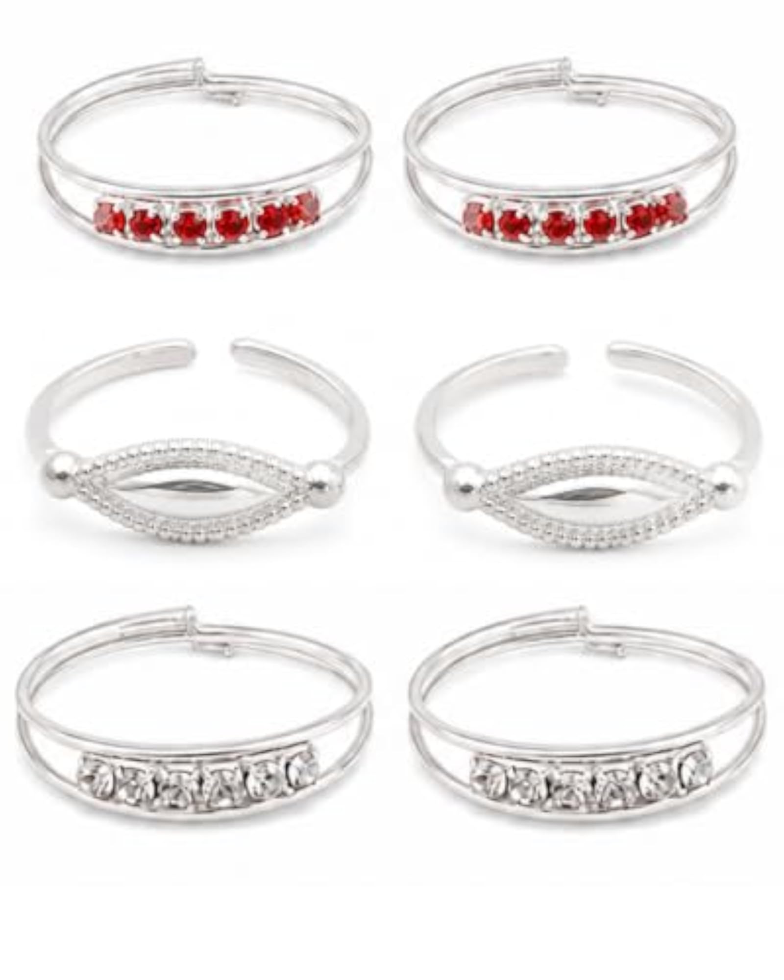 Dimpled Flower Design Adjustable Metal Alloy Toe Ring for Women