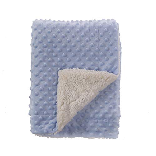 Image of CREVENT Soft Cozy Baby Blankets for Boys Girls + Security Blanket, Set with a Gift Bag Newborn Essentials (Blue)