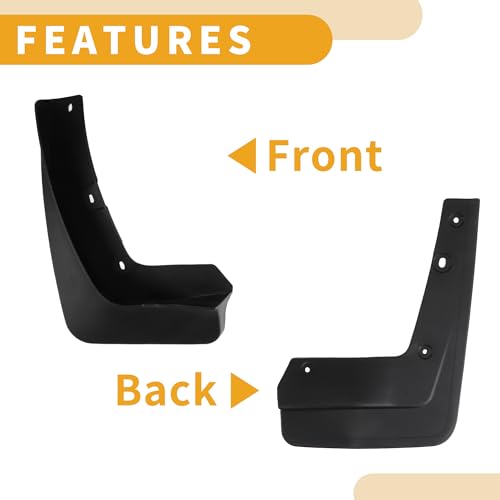 Image of Mud Flap Splash Guard - Car Front & Rear Side Mud Guards - for BMW X1 E84 F48 2016-2022 Plastic Black with Mount Accessories - 1 Set