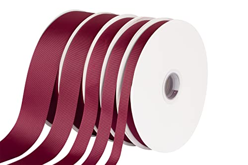 Fondersy 38mmX 91M Solid Grosgrain Ribbon for Gift Wrapping Parties Wedding Decoration, Crafts Sewing(Burgundy) - Image 4