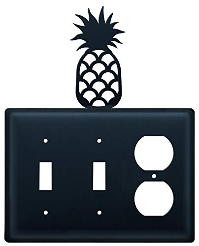 Village Hierro forjado esso-44 Interruptor cartucho de doble outlet Cover - Piña Cover
