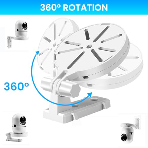 Image of ZORBES 2Pcs Baby Monitor Wall Mount Brackets, 145 Adjustable Angle, No Drill Security Dome Camera Wall Mounts Ceiling Mounts, Invisible Cord Management Design, with Installation Kit