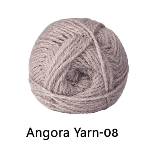 Image of VCR Grey Ink Angora Knitting Yarn, Pack of 1, 100 Grams Hank, 256 Meters Length, 80% Flurry - 20% Acrylic Polyamide Soft Ball for Crochet and Knitting, Suitable for Baby Blankets, Cushion Covers