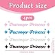 XPEX 4 Stück Passenger princess auto sticker Passagier Princess Auto Parts Passenger princess sticker Netter wasserdichte Fahrzeugspiegelaufkleber, Fenster Rückspiegel Frauenauto