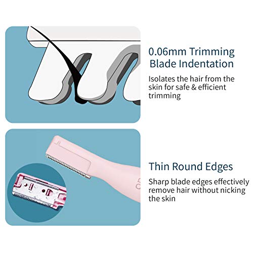 Touchbeauty Electric Eyebrow Trimmer For Women Portable Eyebrow Hair Remover Metal Cover, Battery Powered Ladies Hair Shaver Pink #TOP3