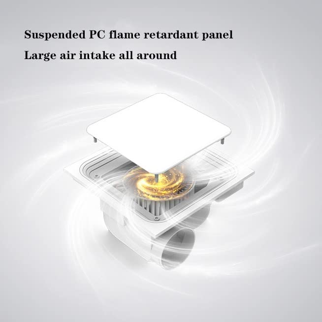 Extractor de ventilación para baño Ventilador Integrado de techo para cocina y baño, 30W, Blanco miniatura 3