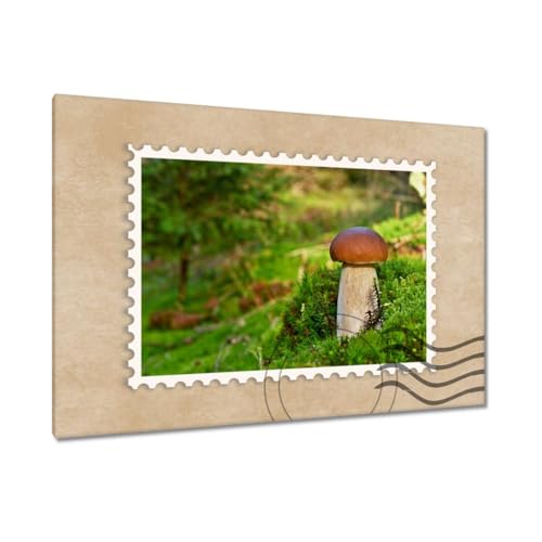 Toile imprimée Boletus Edulis 120x80cm pour déco salon nature