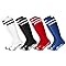 Utensilsto 4 Paar Kinder Fußball Stutzen Fußballsocken 30-37 Fußball Fussball Socken Sportsocken Trainingssocken für Jungen Mädchen