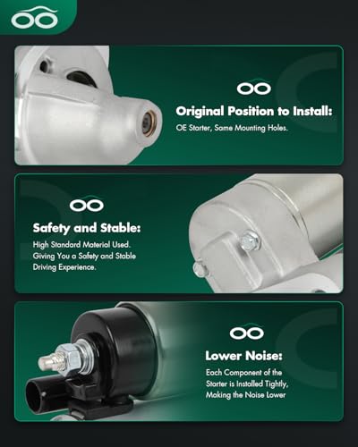Image of SCITOO Starter Motor fit for Buick for LaCrosse 2.5L 2018-2019,for Buick for Regal 2.0L 2014-2017,for Cadillac for ATS 2.0L 2013-2015 Replacement Starter 19258