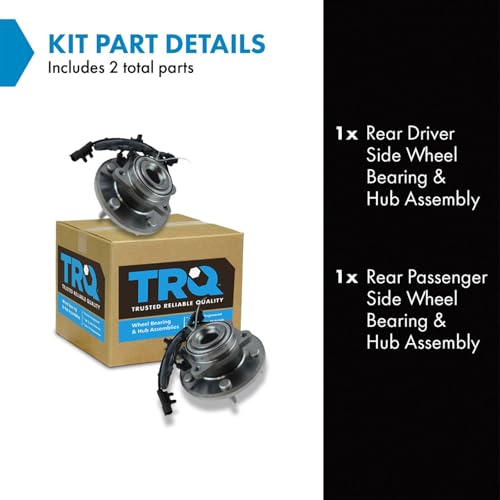 Image of TRQ Rear Left and Right Wheel Bearing and Hub Assembly Set 2 Piece Compatible with 2009-2020 Dodge Journey