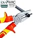 8 lnch Insulated Handle Combination Pliers R'deer VDE 1000v Cr-VIndustrial Level Electrician Side Cutting Wire Pliers Tool