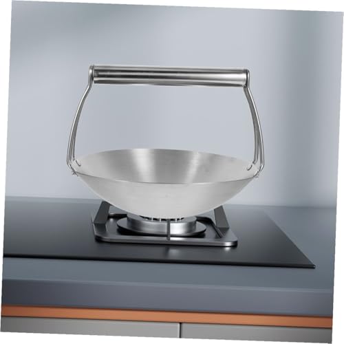 Wok de acero inoxidable con mango 12.5 pulgadas miniatura 5