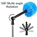 BE-TOOL Rotatable Angle Adaptor for Threaded Extension Pole Attach to Duster, Wiper Compatible with Many Standard Threaded Tip, Black (2)