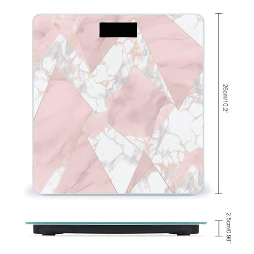 Báscula Digital Rosa y Dorado Mármol para Baño miniatura 2