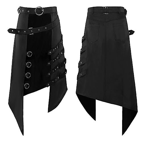 Falda pirata medieval para disfraz de Halloween y carnaval, estilo punk masculino 5