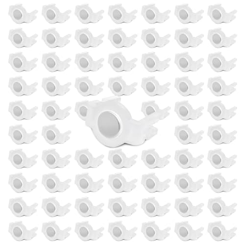 EQUIJUANCE Strong Magnetic Christmas Light Clips -All-Weather Heavy-Duty Quick-Install Outdoor Light Clips for Roof, Gutter, RV, Year-Round Decor (White, 60)