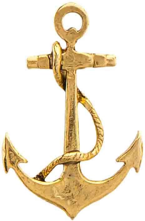 Handcrafted Gold Plated Anchor Magnet Gift for Personalizing Home Office Refrigerator Whiteboard Locker - Made in The United States - SKU AG1026MAG