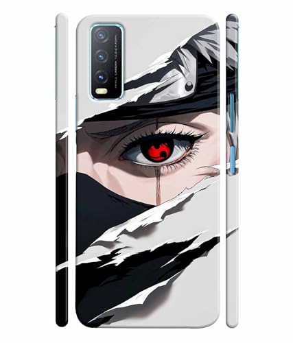 Image of Red Eyes Printed Hard Back Case Cover & Compatible for Vivo Y20 / Vivo Y20i (Multicolor) - D1811