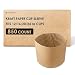 [850 Count] Disposable Corrugated Hot Cup Sleeves Java Jackets - Natural compostable Kraft Color Cup Sleeve Protective Heat Insulation Paper Plastic Cups hot Coffee Tea Chocolate Drinks Insulated