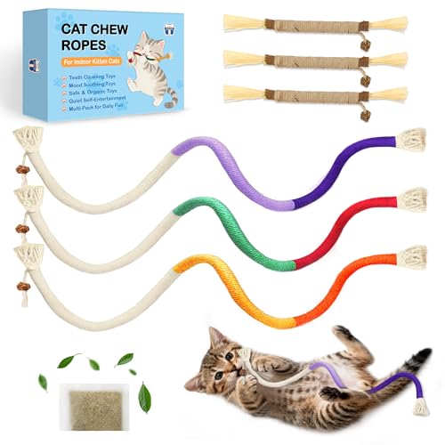 Beanewone 6Pcs Chew Rope & Silvervine Set