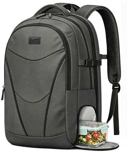 MATEIN HER Gray Backpack for Men, Work Laptop Backpack with Cup Holder