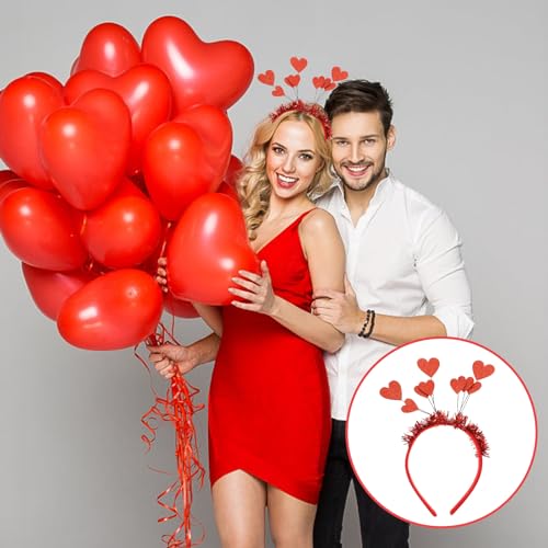 1pc valentine's day headband Heart Hairband bandanas for women sparkle hair clips hair decor lady heart headband cupid girl Party Headband Miss Felt cloth photo clothing - Image 4