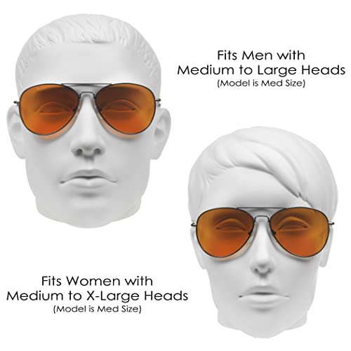 Image of proSPORT Blue Light Blocker Glasses Sleep Better Computer Screen Orange Amber
