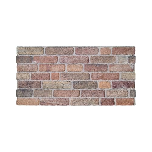 IZODEKOR Revêtement mural, aspect pierre, 100 x 50 x 2 cm, panneau mural effet 3D, pour cuisine et salon, utilisable à l'intérieur et à l'extérieur, 1 pièce