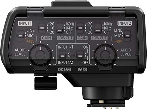 Image of Panasonic Professional XLR Audio Video Microphone Adaptor with 2 XLR Terminals - Accessory Compatible with LUMIX GH5, GH5S, S1 and S1R Mirrorless Digital Cameras - DMW-XLR1, Black