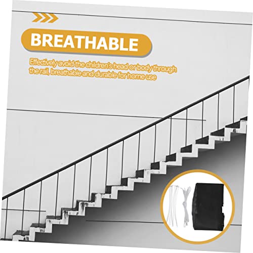 WOONEKY 1 Conjunto De Rede De Corrimão Rede De Corrimão De Escada Rede De Segurança Para Escada Rede