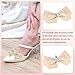 M METERXITY 2-Pack Decorative Rhinestone Bow Shoe Clips, Zinc Alloy Removable Fashion Crystal Flower Shoe Clips Buckle for Women Dress/Shoes/Heel, Party Glitter Charm Accessories [Champagne]