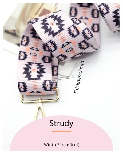 Image of Embroidered Purse Straps Replacement Crossbody Wide Adjustable Bag Straps