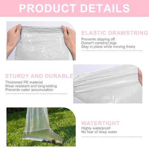 Schuhüberzieher Wasserdicht [10 Paar] - Wasserdichte Überschuhe Einweg | Transparent, Rutschfest & Reißfest | Ideal für Regen, Schnee Und Outdoor-Aktivitäten | Unisex