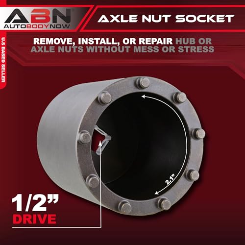 image for ABN Axle Bridge Nut Socket, 1pc - 1/2in Axle Nut Socket Set, Spindle N