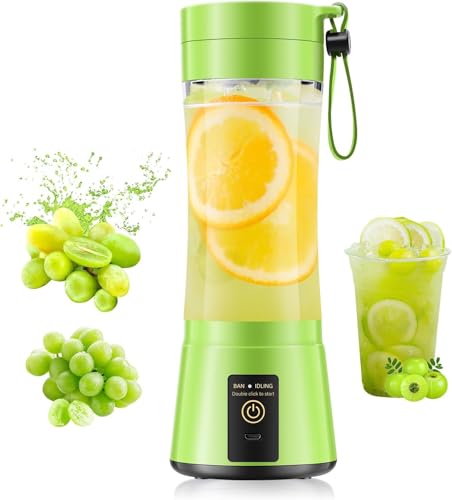 Image of Portable Blender Personal Size Blender - 12 Oz Travel Cup Make Shakes and Smoothies, Cordless & Lightweight, Freshly Squeezed in Picnic /Sports /Office