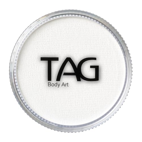 TAG Face Paint and Body Paint Professional Regular White - 32g Opaque Matte Makeup - Safe for Sensitive Skin Wax-Based Blending & Base Paint for SFX Theater Cosplay & Festivals