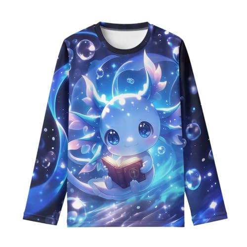 Image of Renewold Boys Girls Tees Kids T-Shirt Long Sleeve Crewneck T Shirts Casual Athletic Tops Clothing for Home School Travel