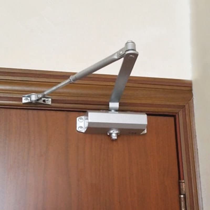 Chiudiporta Chiudiporta Automatici Sistema di Sicurezza Velocità Chiusura/Scatto Regolabile Alluminio for Porte Sinistre e Destre 25-45 Kg 900M