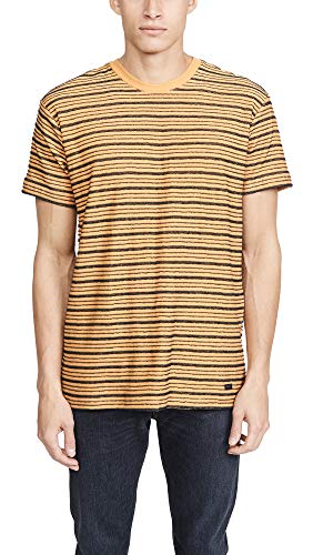 RVCA Men Amenity Stripe Knit T-Shirt Red Medium