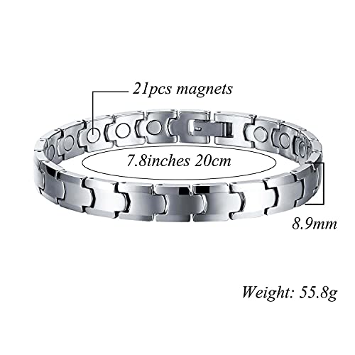 Magnetic Bracelets For Women Men, Tungsten Carbide With Powerful Magnets For Birthday Christmas Gift #TOP1