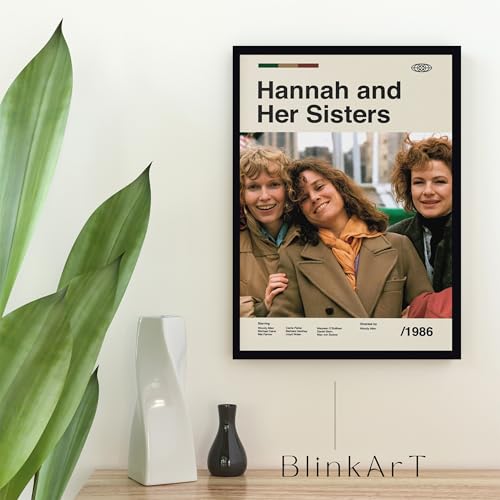 Image of BLINKART Hannah& Hersister Movie Poster Frame 12x18 Inch | Premium 300 GSM Paper Wall Print | Mid Century Vintage Film Artwork for Home, Bedroom, Living Room, Office | Framed Photo Decor
