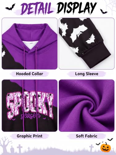 FAYALEQ Halloween Sweatshirts for Women Halloween Hoodies Long Sleeve - image 7