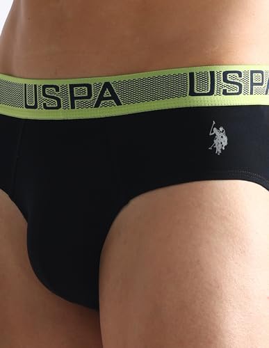 Image of U.S. Polo ASSN. Mens OEB04 Solid Cotton Spandex Underwear Briefs - Pack of 1