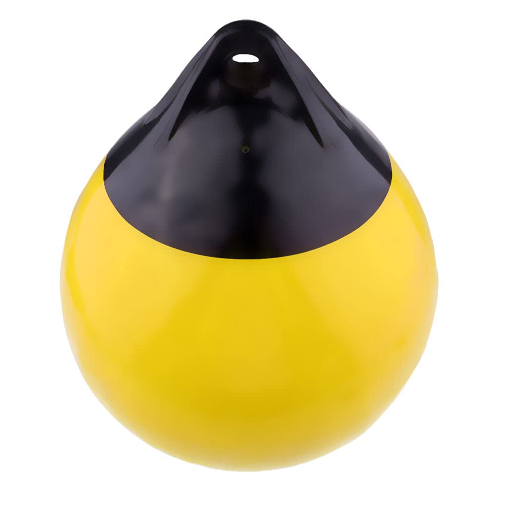 Bouée D'amarrage de Bateau Gonflable de Bouée de de Bouée D'amarrage Diamètre.12 "Flottant, Jaune, 30x35cm