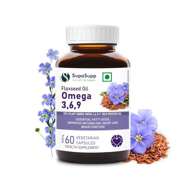 SupaSupp Organics Omega 3 6 9 Vegan Natural Nutrition Supplement - 60 Veg Capsules (B0D2RP43D2) Amazon Price History, Amazon Price Tracker