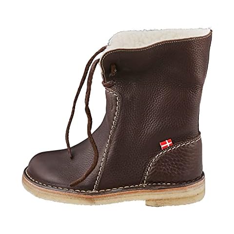 Duckfeet Arhus Unisex Wool-Lined Pebbled Leather Boot - Chocolate - 43 M EU Cover