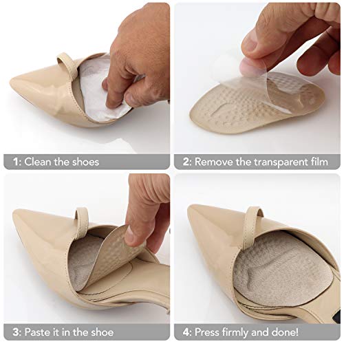 Image of Metatarsal Pads for Women & Men - Ball of Foot Cushions for Pain Relief - Comfortable, Nonslip, Reusable, Light and Great for High Heels