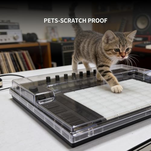 Image of Polycarbonate Dust Cover for Ableton Push 3, Transparent PC Hard Shell Controller Protective Cover, Dustproof Shockproof Pet-Scratch Spill Resistant for Travel