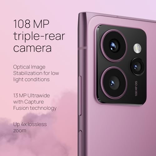 Image of HMD Skyline 5G | Android 14 | Unlocked Smartphone | Dual SIM | US Version | 8 /256GB | 6.55 inch 144Hz pOLED Screen | 108MP Triple Camera | 50MP Selfie Camera | Neon Pink